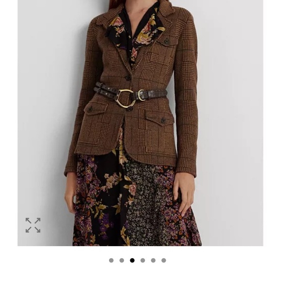 Lauren Ralph Lauren Brown Plaid Blazer - Picture 5 of 13